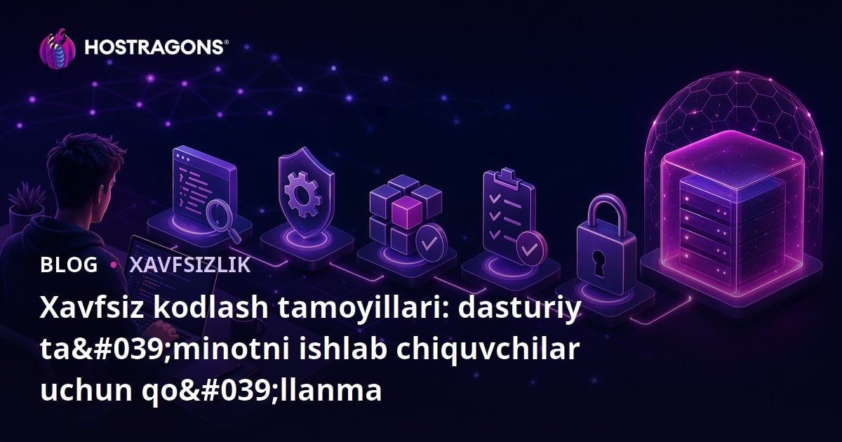 Xavfsiz kodlash tamoyillari: dasturiy ta'minotni ishlab chiquvchilar uchun qo'llanma