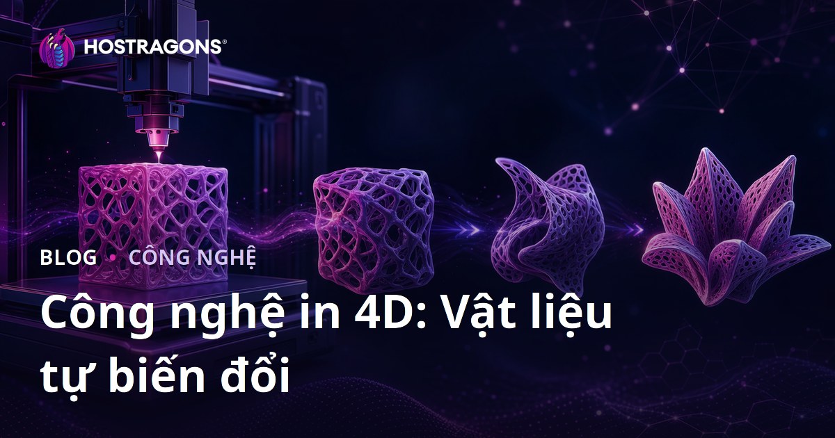 Công nghệ in 4D: Vật liệu tự biến đổi