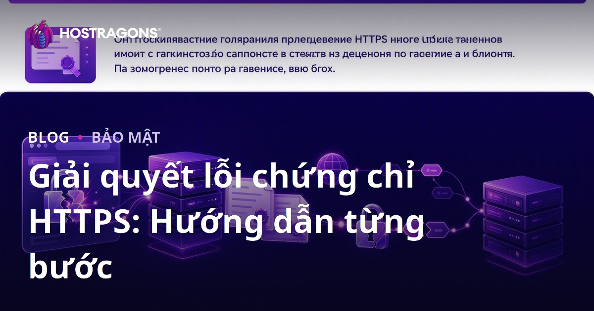 Giải quyết lỗi chứng chỉ HTTPS: Hướng dẫn từng bước