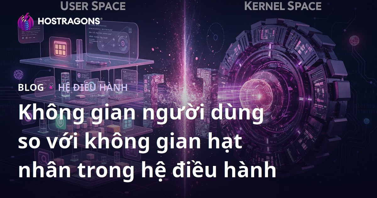 Không gian người dùng so với không gian hạt nhân trong hệ điều hành
