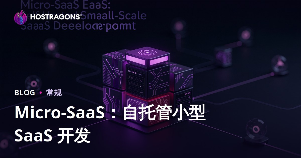 Micro-SaaS：自托管小型 SaaS 开发