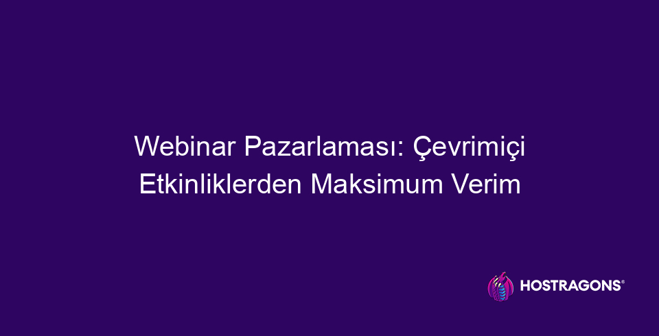 Webinárium Marketing: Hozza ki a legtöbbet az online eseményekből 2 webinárium marketing maximális hatékonyság az online eseményekből 9646 A webinárium marketing kulcsfontosságú a márkák számára, hogy interakcióba lépjenek célközönségükkel, és értéket teremtsenek a mai digitális világban. Ez a blogbejegyzés részletesen áttekinti a sikeres webinárium-stratégia létrehozásához szükséges lépéseket. Olyan témákra összpontosítva, mint a célközönség meghatározása, hatékony tartalom létrehozása, promóciós stratégiák kidolgozása és a résztvevők interakciójának növelése, végigvezeti a webinárium tervezési folyamatának minden szakaszát. Emellett kiemelik a webinárium utáni jelentéskészítés fontosságát és azokat a kulcsfontosságú elemeket, amelyek növelik a webinárium sikerét. Gyakorlati információkat kínál a webináriumok marketingstratégiáinak kidolgozásához, valamint a sikeres webináriumok tanulságait. Ez az útmutató felvázolja azokat a lényeges tudnivalókat, amelyekkel a legtöbbet hozhatja ki online tevékenységeiből.