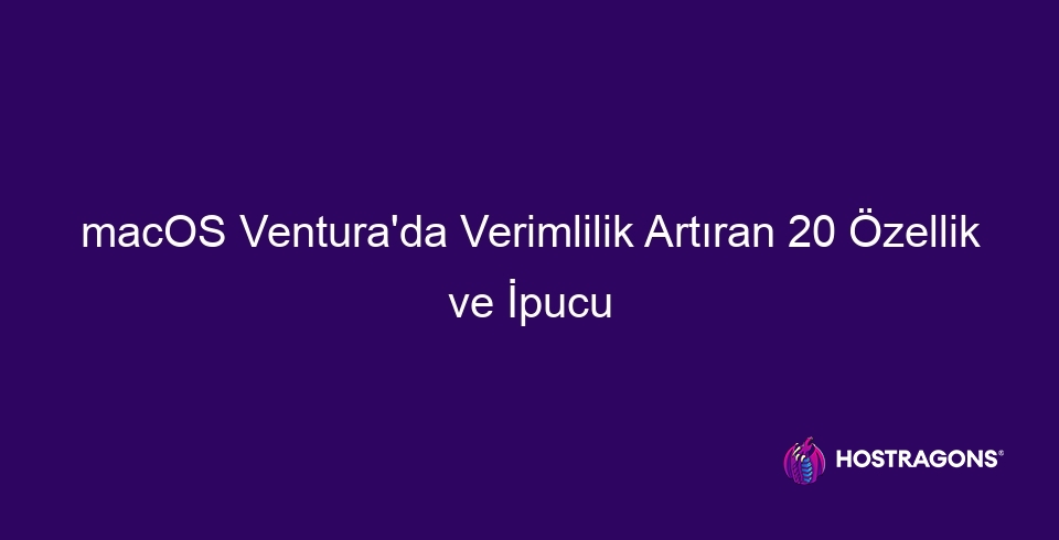 ಮ್ಯಾಕೋಸ್ ವೆಂಚುರಾ 10 ರಲ್ಲಿ 20 ಉತ್ಪಾದಕತೆ-ವರ್ಧಕ ವೈಶಿಷ್ಟ್ಯಗಳು ಮತ್ತು ಸಲಹೆಗಳು MacOS Ventura 9927 ನಲ್ಲಿ ಉತ್ಪಾದಕತೆಯನ್ನು ಹೆಚ್ಚಿಸುವ 20 ವೈಶಿಷ್ಟ್ಯಗಳು ಮತ್ತು ಸಲಹೆಗಳು MacOS Ventura ನಲ್ಲಿ ಉತ್ಪಾದಕತೆಯನ್ನು ಹೆಚ್ಚಿಸಲು ನೀವು ತಿಳಿದುಕೊಳ್ಳಬೇಕಾದ ಎಲ್ಲವೂ ಈ ಬ್ಲಾಗ್ ಪೋಸ್ಟ್ನಲ್ಲಿದೆ! MacOS Ventura ದಲ್ಲಿನ ಗಮನಾರ್ಹ ನಾವೀನ್ಯತೆಗಳಿಂದ ಹಿಡಿದು ನಿಮ್ಮ ಬಳಕೆದಾರ ಅನುಭವವನ್ನು ಹೆಚ್ಚಿಸುವ ವೈಶಿಷ್ಟ್ಯಗಳವರೆಗೆ ನೀವು ಹಲವಾರು ಸಲಹೆಗಳನ್ನು ಕಾಣಬಹುದು. ಮಾಹಿತಿಯು ಸ್ಕ್ರೀನ್ ಹಂಚಿಕೆ ಮತ್ತು ತ್ವರಿತ ಪ್ರವೇಶ ವೈಶಿಷ್ಟ್ಯಗಳ ಪ್ರಯೋಜನಗಳಿಂದ ಹಿಡಿದು ಶಾರ್ಟ್ಕಟ್ಗಳು ಮತ್ತು ಉತ್ಪಾದಕತೆಯನ್ನು ಹೆಚ್ಚಿಸುವ ಅಪ್ಲಿಕೇಶನ್ಗಳೊಂದಿಗೆ ಸಮಯವನ್ನು ಹೇಗೆ ಉಳಿಸುವುದು ಎಂಬುದರವರೆಗೆ ವ್ಯಾಪಕ ಶ್ರೇಣಿಯ ವಿಷಯಗಳನ್ನು ಒಳಗೊಂಡಿದೆ. ಇದು MacOS Ventura ದಲ್ಲಿನ ಗೌಪ್ಯತೆ ಮತ್ತು ಭದ್ರತಾ ಸುಧಾರಣೆಗಳನ್ನು ಸಹ ಸ್ಪರ್ಶಿಸುತ್ತದೆ, ವೈಶಿಷ್ಟ್ಯಗಳನ್ನು ಹೆಚ್ಚು ಬಳಸಿಕೊಳ್ಳಲು ಪ್ರಾಯೋಗಿಕ ಸಲಹೆಗಳನ್ನು ನೀಡುತ್ತದೆ. ಈ ಪೋಸ್ಟ್ ಅನ್ನು ಓದುವ ಮೂಲಕ, ನೀವು macOS Ventura ನಲ್ಲಿ ನಿಮ್ಮ ಕೆಲಸದ ಕಾರ್ಯಕ್ಷಮತೆಯನ್ನು ಗರಿಷ್ಠಗೊಳಿಸಬಹುದು.